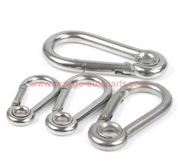 China Manufacturer M4 M5 M6 M8 M10 Cheap Stainless Steel Key Chain Snap Hook Climbing Carabiner