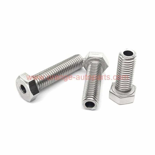 Wholesale Price M4 M5 M6 M8 M10 M12 M14 M16 Stainless Steel 304 Hex Head Hollow Threaded Bolt With Hole