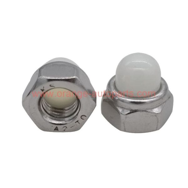 China Supplier M4 M5 M6 M8 M10 Stainless Steel Din 986 Nylon Insert Domed Nuts