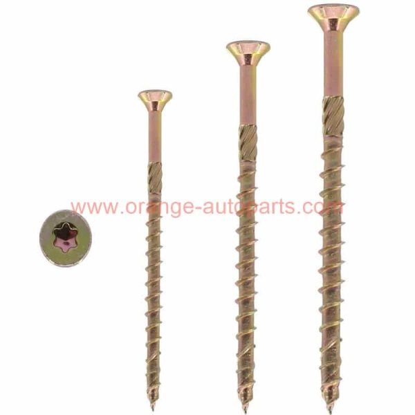 China Supplier M4 M5 M6 M8 Strong Wood Structure Torx Countersunk Star Head Long Chipboard Screws