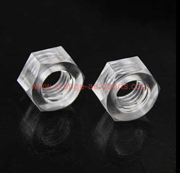 Factory Customized M4 M6 M8 M12 China Factory Transparent Clear Nylon Plastic Hex Nut