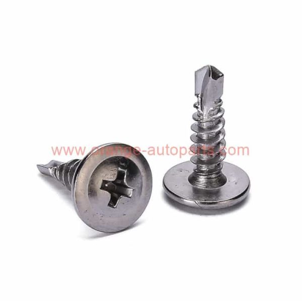 China Supplier M4. 2 M4. 8 410 Stainless Steel Large Flat Cross Head Tail Self Tapping Drilling Dovetail Screw With Washer