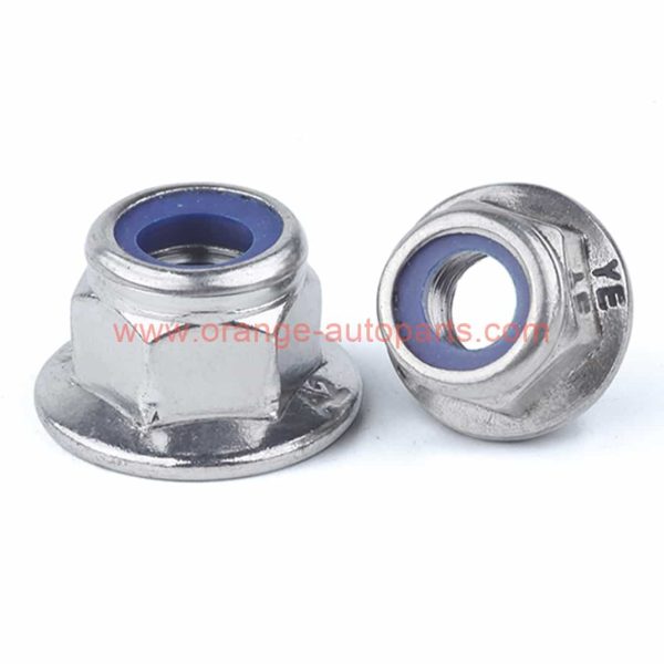 China Supplier M5 – M20 Din 6926 Stainless Steel 304 Nylon Insert Self Locknut Hex Flange Locking Nuts With Collar