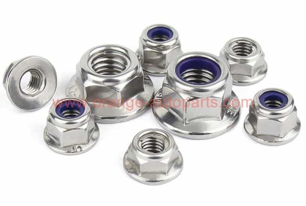 China Supplier M5 – M20 Din 6926 Stainless Steel 304 Nylon Insert Self Locknut Hex Flange Locking Nuts With Collar