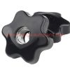 Factory Price M5 M6 M8 M10 M12 Black Bakelite Star Head Nut Through-hole Handle Plastic Adjustable Knob