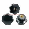 Factory Price M5 M6 M8 M10 M12 Brass Insert Female Thread Plastic Bakelite Star Clamping Knob Grip Handle