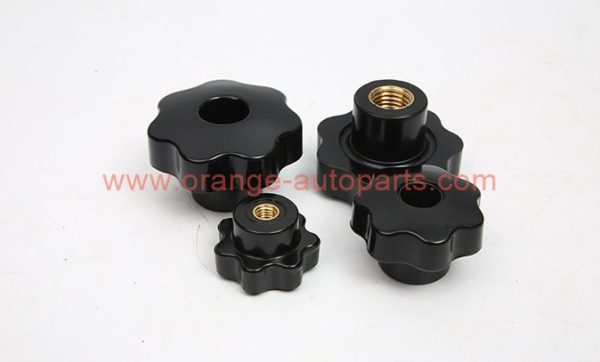 Factory Price M5 M6 M8 M10 M12 Brass Insert Female Thread Plastic Bakelite Star Clamping Knob Grip Handle