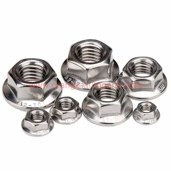 Factory Price M5 M6 M8 M10 M12 M14 M16 M20 Din 6923 Stainless Steel 304 Hexagon Nuts With Serrated Flange