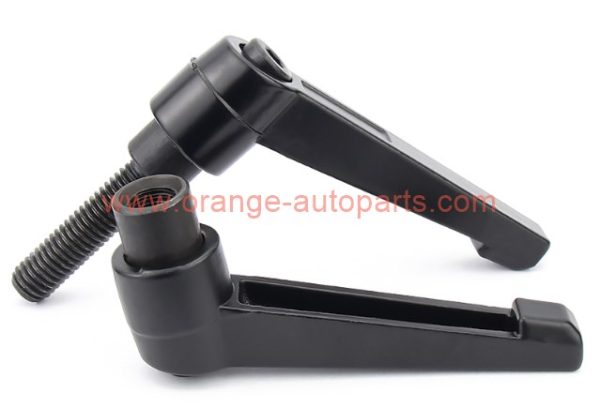 China Manufacturer M5 M6 M8 M10 M12 M16 Male Thread Black Metal Adjustable Clamping Lever Handle With Stud