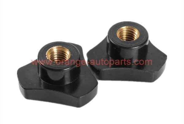 Factory Price M5 M6 M8 M10 M12 Plastic Tri Knob Brass Insert Threaded Bakelite Tri Lobe Knob Handle