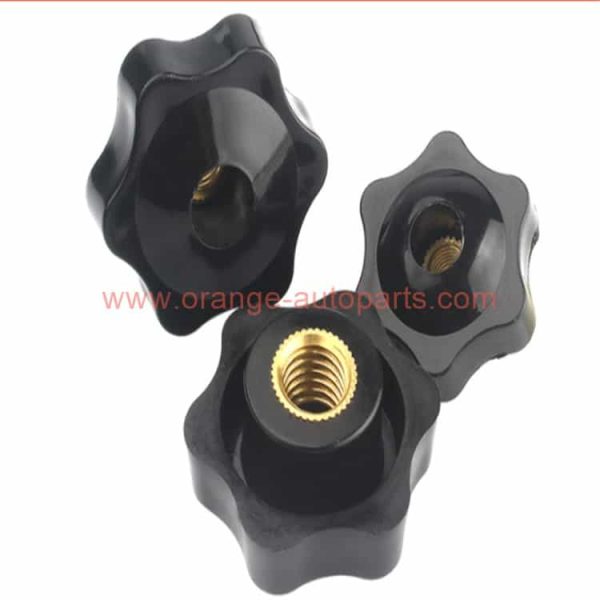 China Supplier M5 M6 M8 M10 Plum Hand Tighten Nuts Handle Thread Star Mechanical Black Thumb Nuts Clamping Knob Manual Nuts