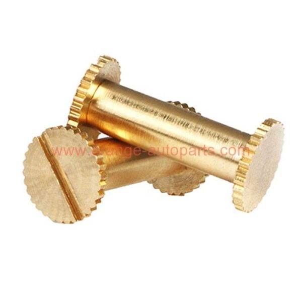 China Manufacturer M5 Male And Female Brass Knurled Slotted Book Binding Post Screws