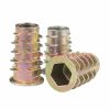 China Supplier M6 M8 1/4 Inch Furniture Wood Insert Nut Zinc Alloy Threaded Inserts For Wood