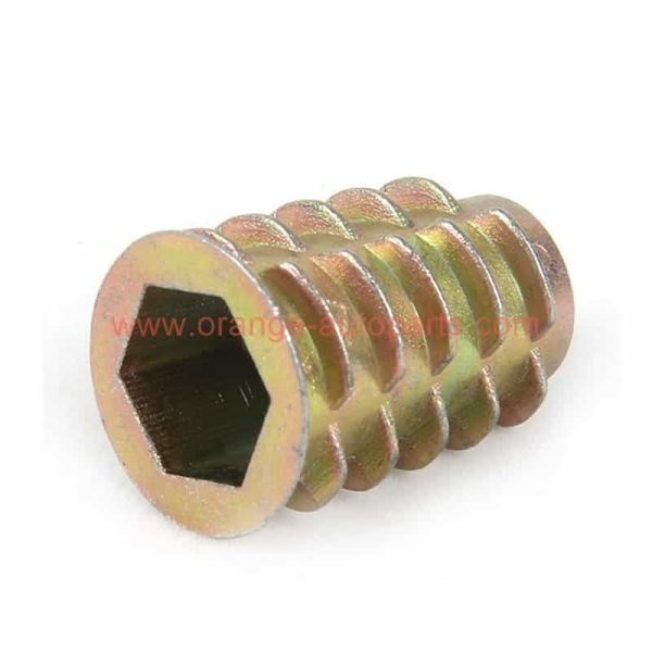 China Supplier M6 M8 1/4 Inch Furniture Wood Insert Nut Zinc Alloy Threaded Inserts For Wood