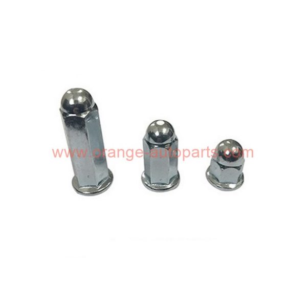 Factory Customized M6 M8 Carbon Steel Flat Cap Nuts Factory Long Hex Flange Dome Cap Nuts