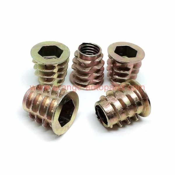 China Supplier M6 M8 M10 Hex Socket Flange Head Wood Furniture Threaded Inserts Nut