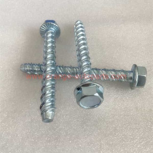 Factory Customized M6 M8 M10 M12 Galvanized Hex Flange Head Self Tapping Concrete Screw Bolt