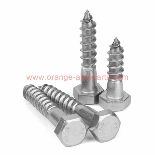 Factory Customized M6 M8 M10 Stainless Steel Hex Head Self-tapping Coatch Wood Screws