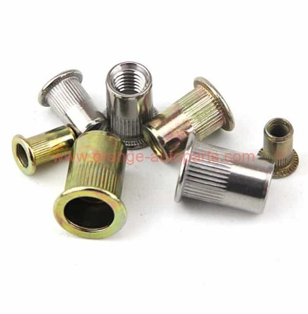 China Manufacturer M6 M8 Rivnut Flat Open Head Insert Rivet Nut Stainless Steel