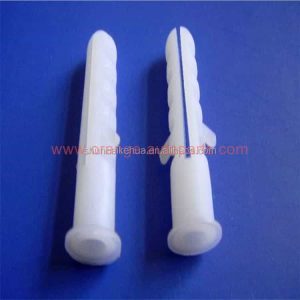 China Manufacturer M6 White Plastic Wall Plug Anchor With Wood Screw