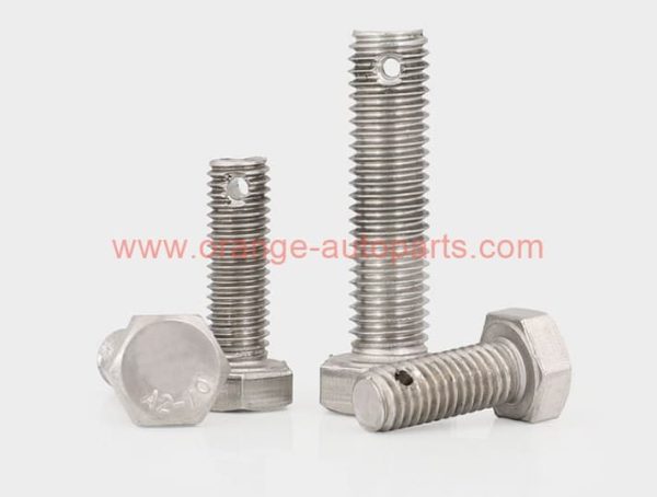 China Manufacturer M6-m24 Stainless Steel 304 Hexagon Bolts With Cotter Pin Hole