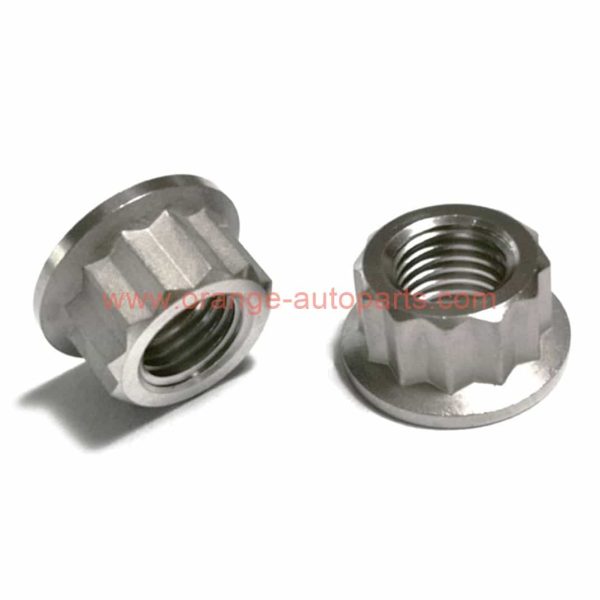 Factory Price M7 M8 Tc4 Titanium 12 Point Flange Nut