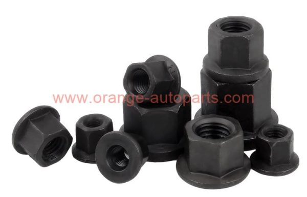 Factory Price M8-30 Din 6331 Black Steel Hexagon Collar Nuts With A Height Of 1.5d