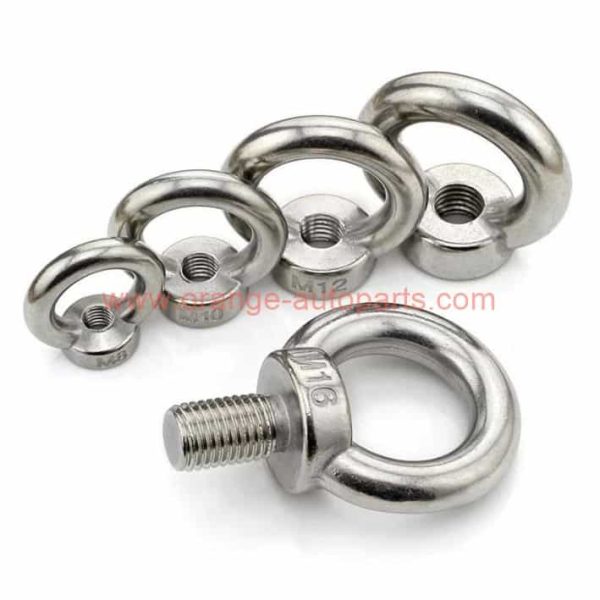 China Supplier M8 M10 M12 M14 M16 Din580 Stainless Steel 304 Round Ring Shaped Lifting Eye Bolt Nut Eyenuts