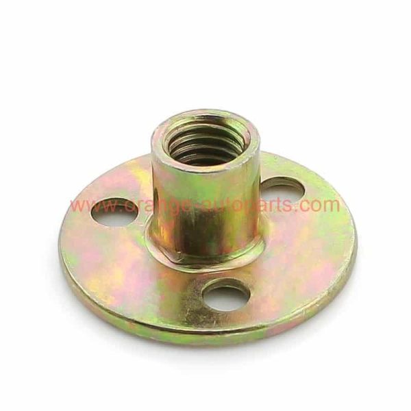 China Manufacturer M8 M10 Steel Furniture Lock Nut Locknut Three Holes Flange Disc Base Nuts