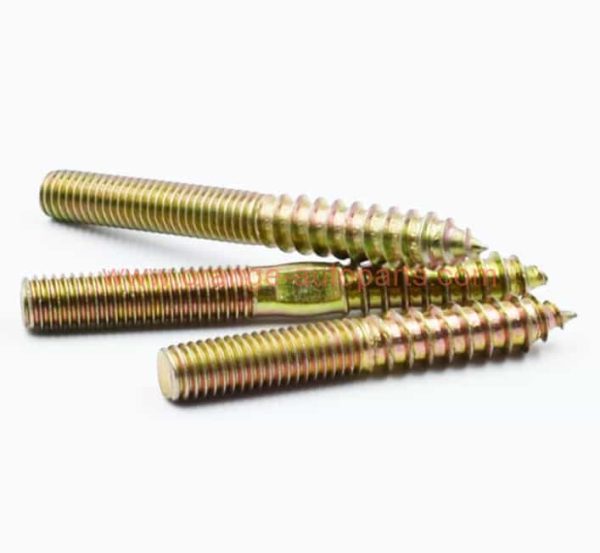 China Manufacturer M8x70mm Left Hand Double Sided Thread Self Drilling Furniture Wood Screws