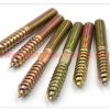 China Manufacturer M8x70mm Left Hand Double Sided Thread Self Drilling Furniture Wood Screws