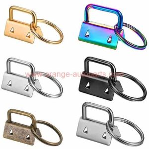 China Manufacturer Metal Key Fob Hardware Key Chain Fob Wristlet Hardware With Key Ring For Lanyard Bags