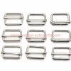 China Manufacturer Metal Slide Rectangle Adjuster Buckle Tri-glides Buckle With Movable Center Bar For Straps Webbing