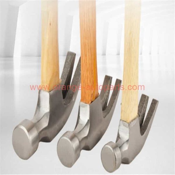 China Supplier Natural Wood Handle Steel Claw Hammer Smooth Helpful Hammer