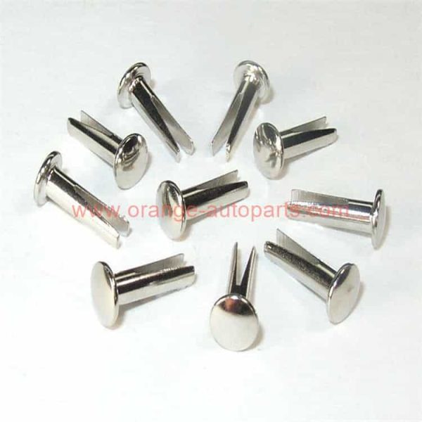 China Supplier Nickel Plating Bifurcated Rivet Steel Split Rivet For Wood/leather/plastic