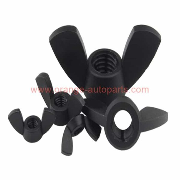 China Supplier Nylon Butterfly Nuts Plastic Horn Type Thumb Nuts Black Wing Nuts