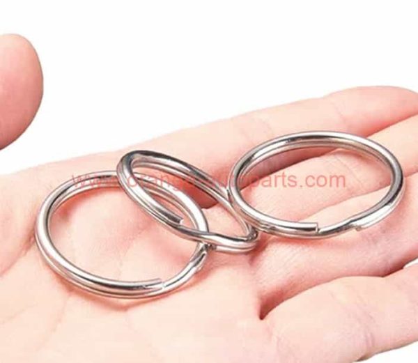 Factory Price Od 12-38mm Stainless Steel 304 Round Circle Keychain Split Key Chain Rings