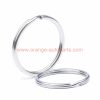 Factory Customized Od 12-38mm Stainless Steel 304 Split Double Rings Round Metal Keychain