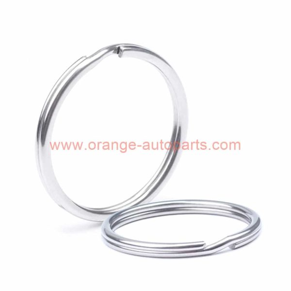 Factory Customized Od 12-38mm Stainless Steel 304 Split Double Rings Round Metal Keychain