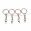 China Manufacturer Open Jump Ring And Connector Silver Color Metal Split Key Ring With Chain