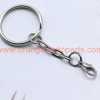 China Manufacturer Open Jump Ring And Connector Silver Color Metal Split Key Ring With Chain