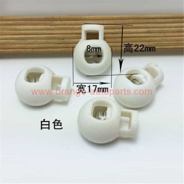 China Supplier Plastic Black Cord Lock Spring Clasp Stop Hole Drawstring Stopper Toggles For Garment Shoelace Rope Parts Paracord