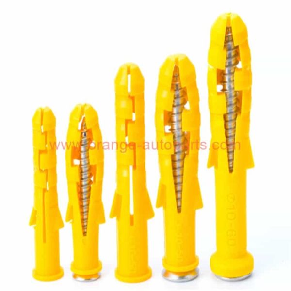 China Supplier Plastic Expansion Tube Pipe Self Tapping Wall Anchors Drilling Woodworking Plugs Plastic Expansion With Metal Screw Kit