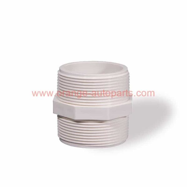 China Supplier Plastic Pvc Male Hose Nipple Double Thread Pipe Nipple 1/2''-2''