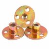 China Supplier Rock Climbing Holds Steel Zinc Plated Round Base T Nut With Three Brad Holes M6 M8 M10