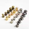 Factory Customized Round Head Solid Brass Rivet Buttons Stud Screw For Leather Craft Belt Wallet