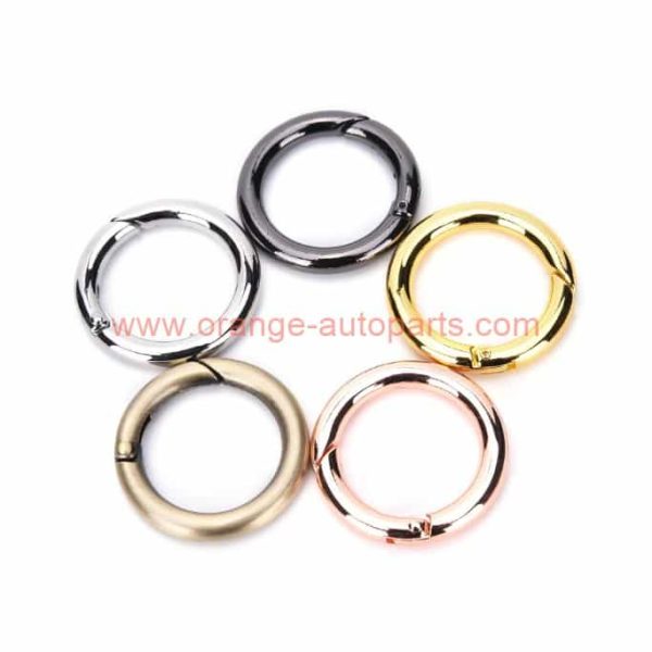 Factory Customized Round Spring Snap Hooks Gate O Ring Carabiner Clips Circle Rings 25mm/28mm/35mm