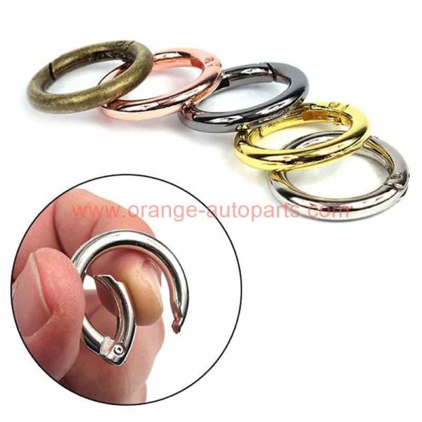 Factory Customized Round Spring Snap Hooks Gate O Ring Carabiner Clips Circle Rings 25mm/28mm/35mm