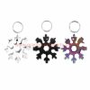 Factory Customized Screwdriver Snow Keychain Tools Snow Flake Multi-tool Wrenches With Key Ring