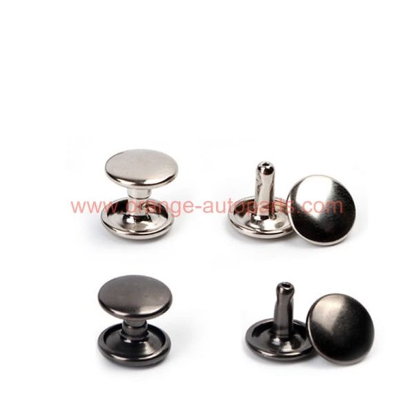 China Manufacturer Silver Black Gold Rivet Metal Double Cap Rivet Stud For Leather Craft Bag Shoe Handbag